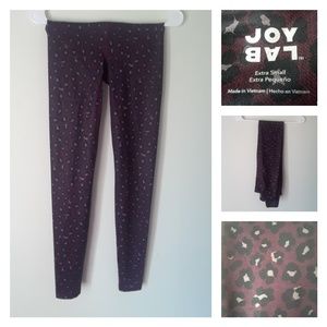 NWOT Joy Lab Burgundy Leopard Performance Leggings
